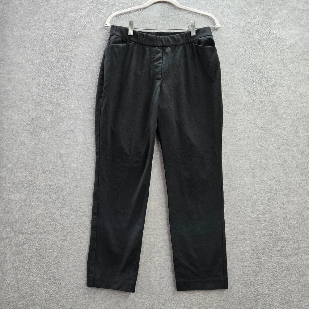 J Jill Women Pants S Petite Black Viscose Nylon‎ Ponte Ankle Slim Leg 29
